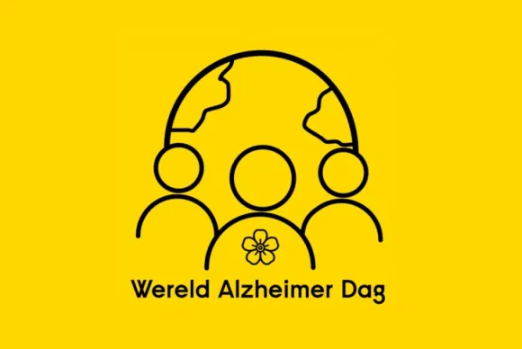 logo van de Wereld Alzheimer Dag, met nadruk op samen bewegen tegen Alzheimer